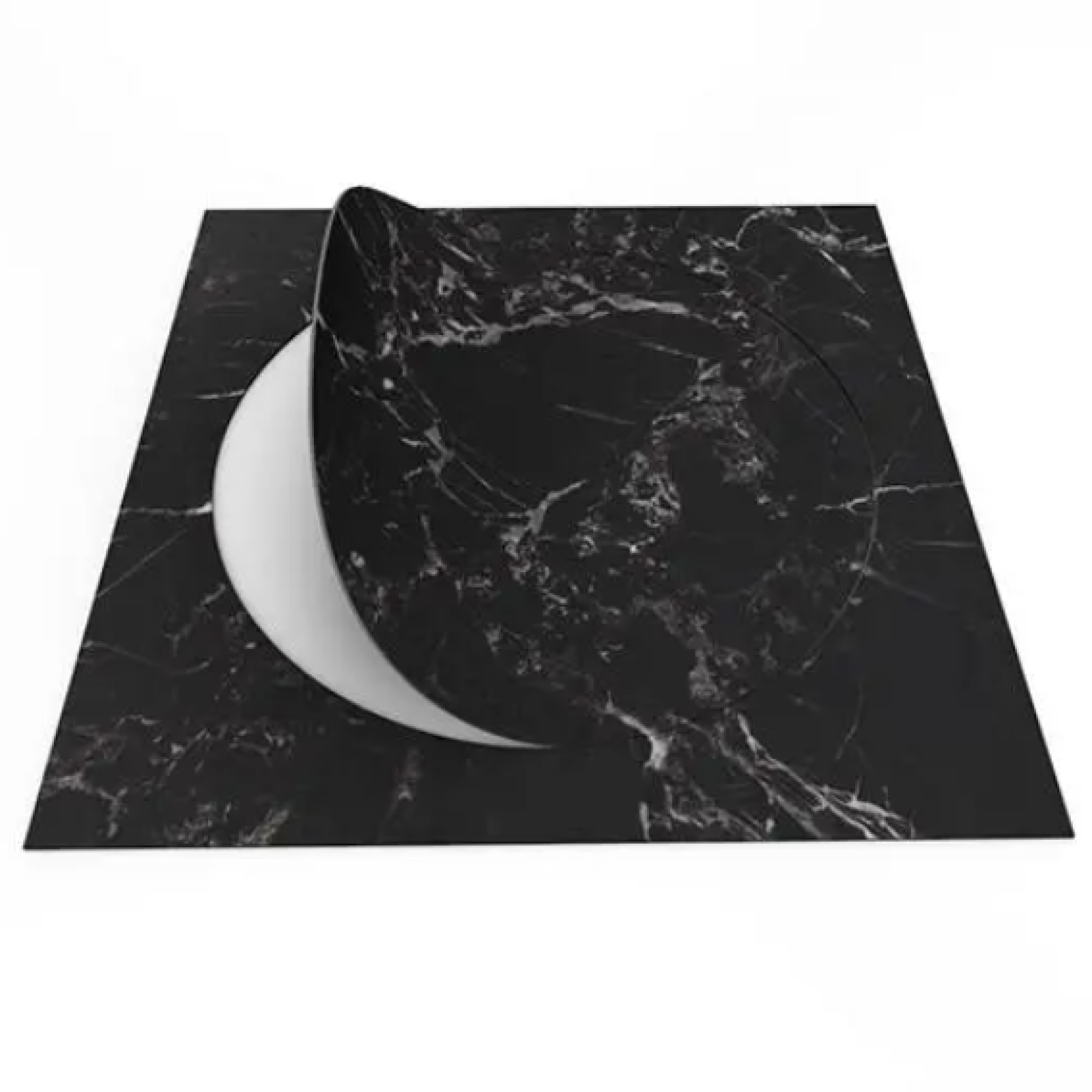 Vzor - 63544 black marble circle