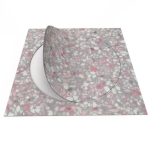 Vzor - 63588 pink terrazzo circle, kolekce Allura Material