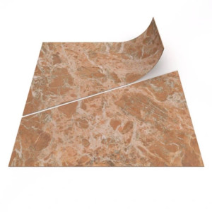 Vzor - 63788DR peach marble trapezoid, kolekce Allura Dryback Material