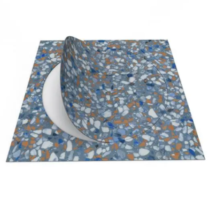 Vzor - 63592 blue terrazzo circle, kolekce Allura Material