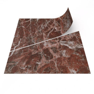 Vzor - 63786DR terra marble trapezoid, kolekce Allura Dryback Material